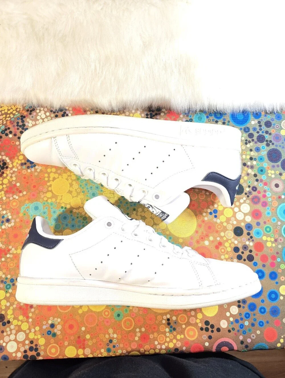 Adidas Stan Smith Men's White Leather Tennis Shoes
